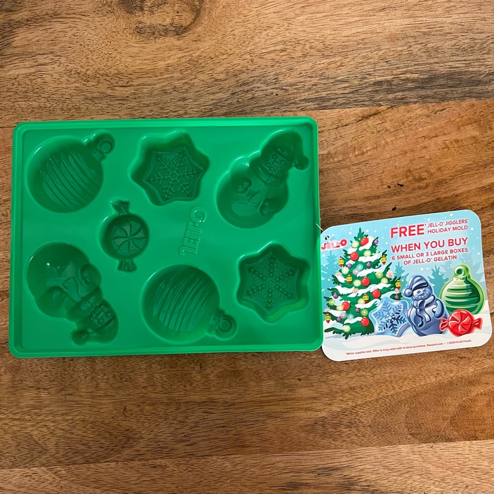 Jell-O Jigglers Christmas Mold NEW Large Snowman, Snowflake, Ornament Holiday